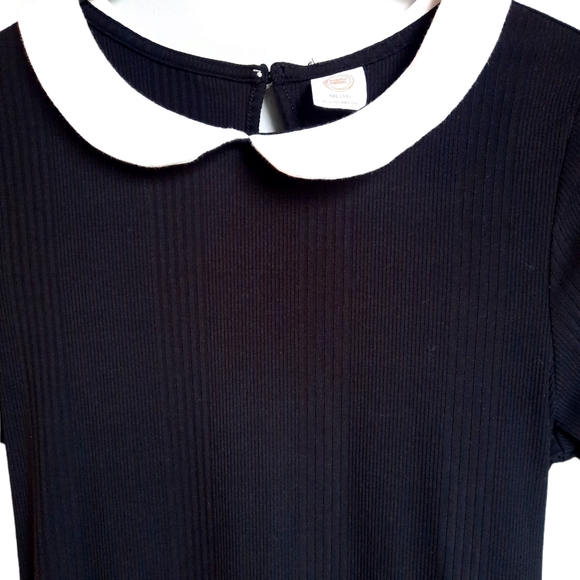 Wonder Nation Wednesday Adams Black Dress White Collar 18 XXL Girls Goth W Small - Picture 3 of 8